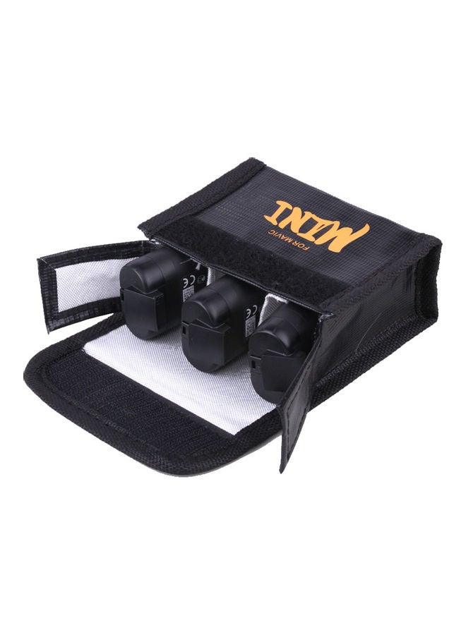 Outdoor Portable LiPo Explosion-proof Safety Storage Bag Compatible with 3PCS DJI Mavic Mini Drone Quadcopter Battery 11.6 x 1.6 x 9.1cm