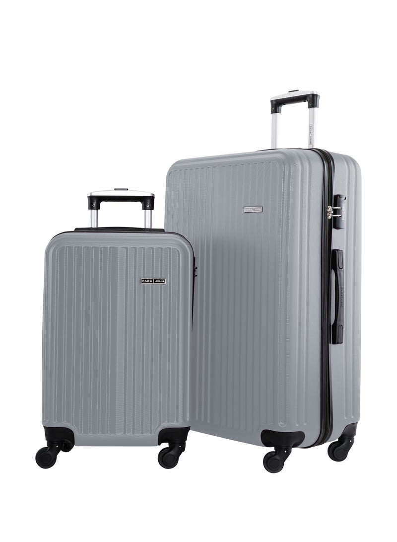 Spar ABS Hardside Spinner Luggage Trolley Set Silver
