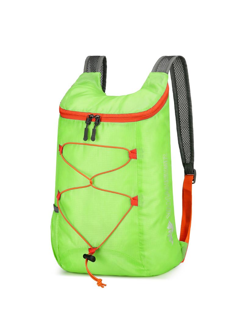 Outdoor Riding Bag Ultra-Light Oxford Cloth Hiking Bag Waterproof Foldable Backpack Green