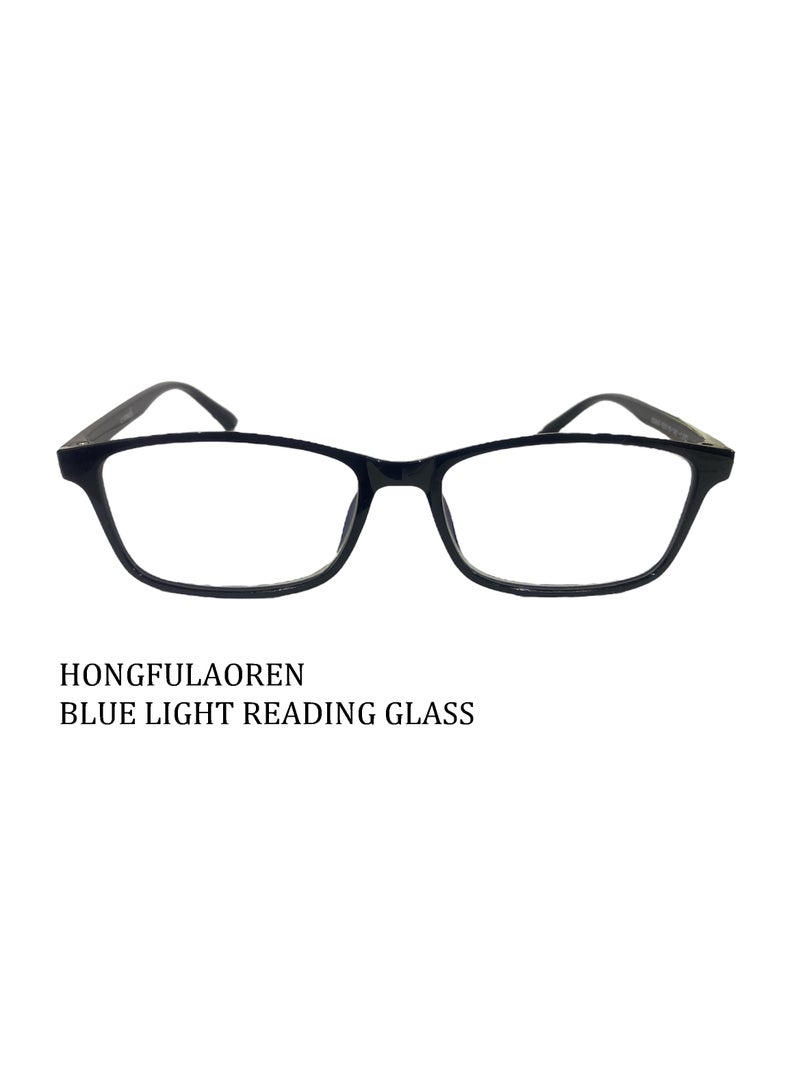 HONGFULAOREN BLUE LIGHT READING GLASSES POWER +1.50 BLACK WITH CLAER LENS UNISEX