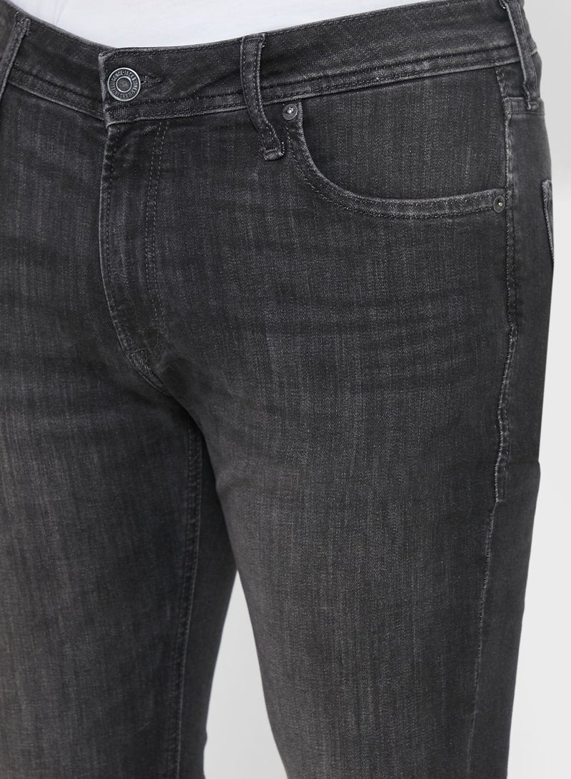 Mid Wash Slim Fit Jeans Grey