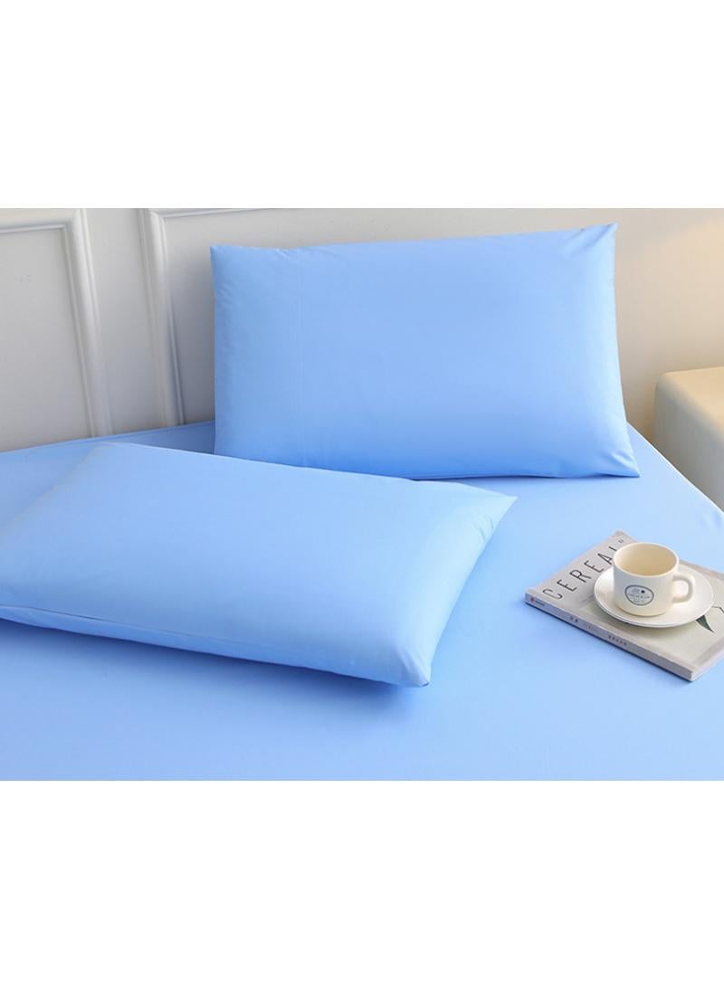 3-Piece Solid Color Bed Sheets Set Waterproof Breathable Mattress Cover