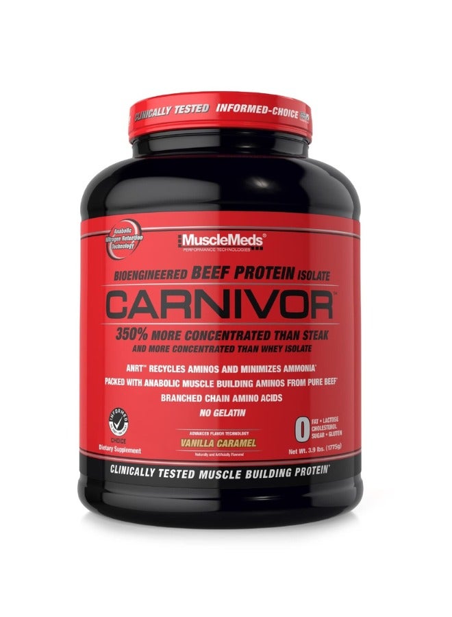 Carnivore Bioengineered Beef Protein Isolate Vanilla Caramel Flavor 56 Servings