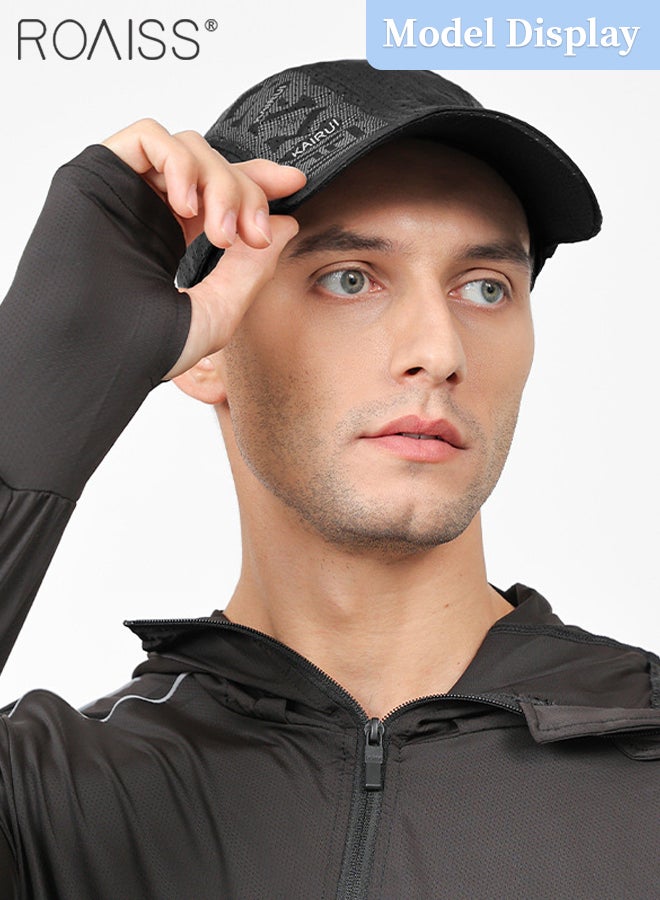 Quick Drying Sun Visor Hat for Men Women UPF 50+ Ultra Thin Cooling Baseball Cap Summer UV Protection Outdoor Cap Waterproof Breathable Sports Cap Newsboy Hats Cabbie Hat