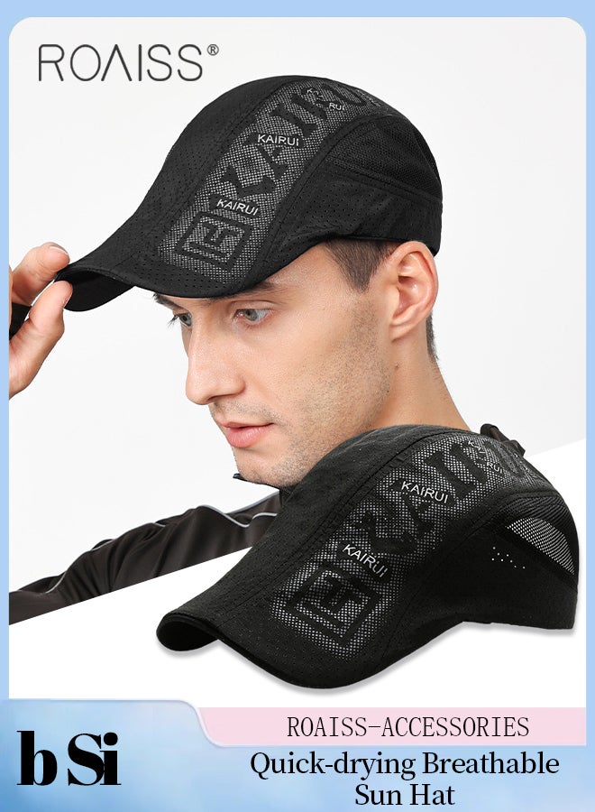 Quick Drying Sun Visor Hat for Men Women UPF 50+ Ultra Thin Cooling Baseball Cap Summer UV Protection Outdoor Cap Waterproof Breathable Sports Cap Newsboy Hats Cabbie Hat