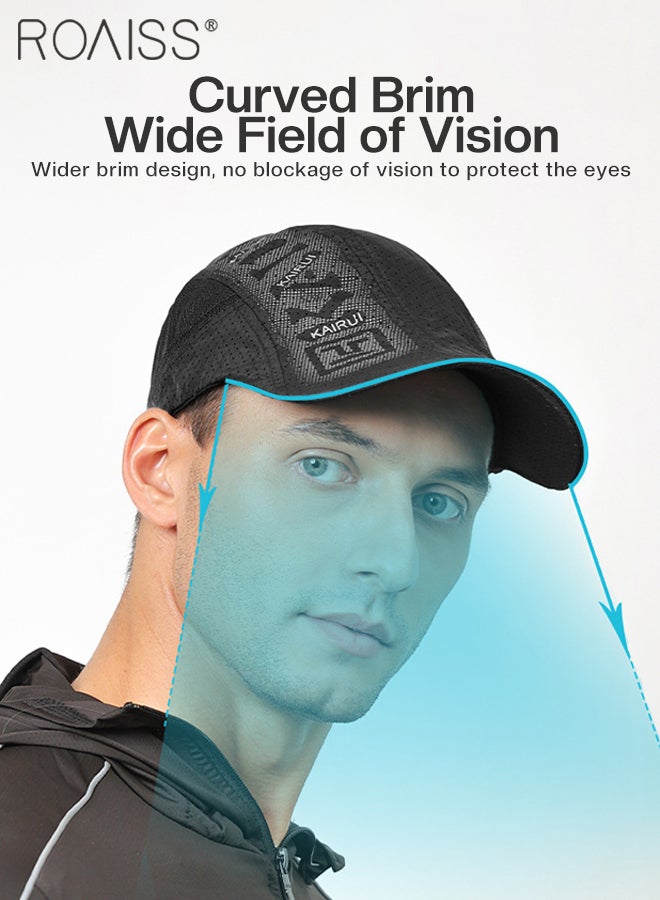Quick Drying Sun Visor Hat for Men Women UPF 50+ Ultra Thin Cooling Baseball Cap Summer UV Protection Outdoor Cap Waterproof Breathable Sports Cap Newsboy Hats Cabbie Hat