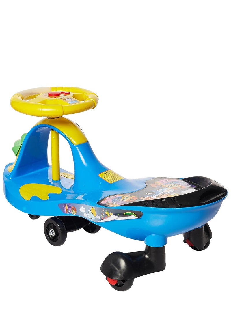 Kids Swing Ride-On Car - Blue