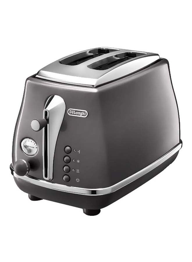 2-Slice Icona Metallics Toaster 900.0 W CTOT2003.GY Grey/Silver