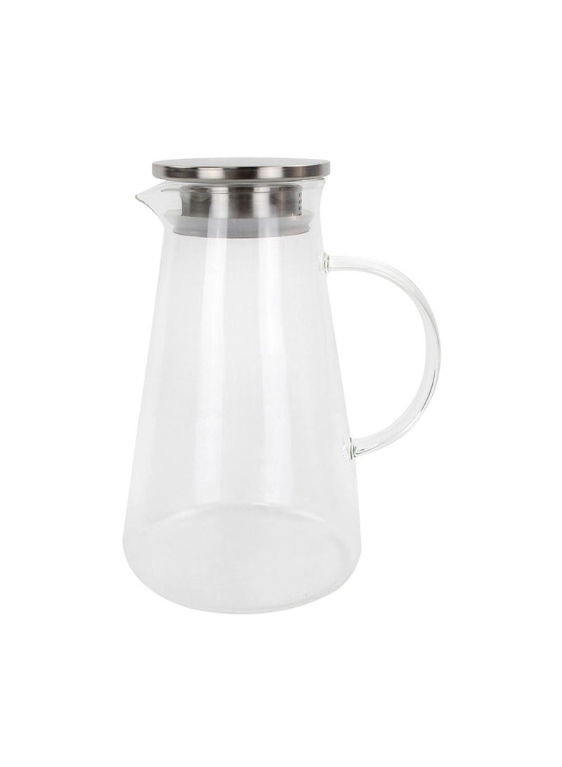 Modern Design Borosilicate Glass Pitcher 1.6 LT with Stainless Steel Lid Water Pitcher by Home Smart