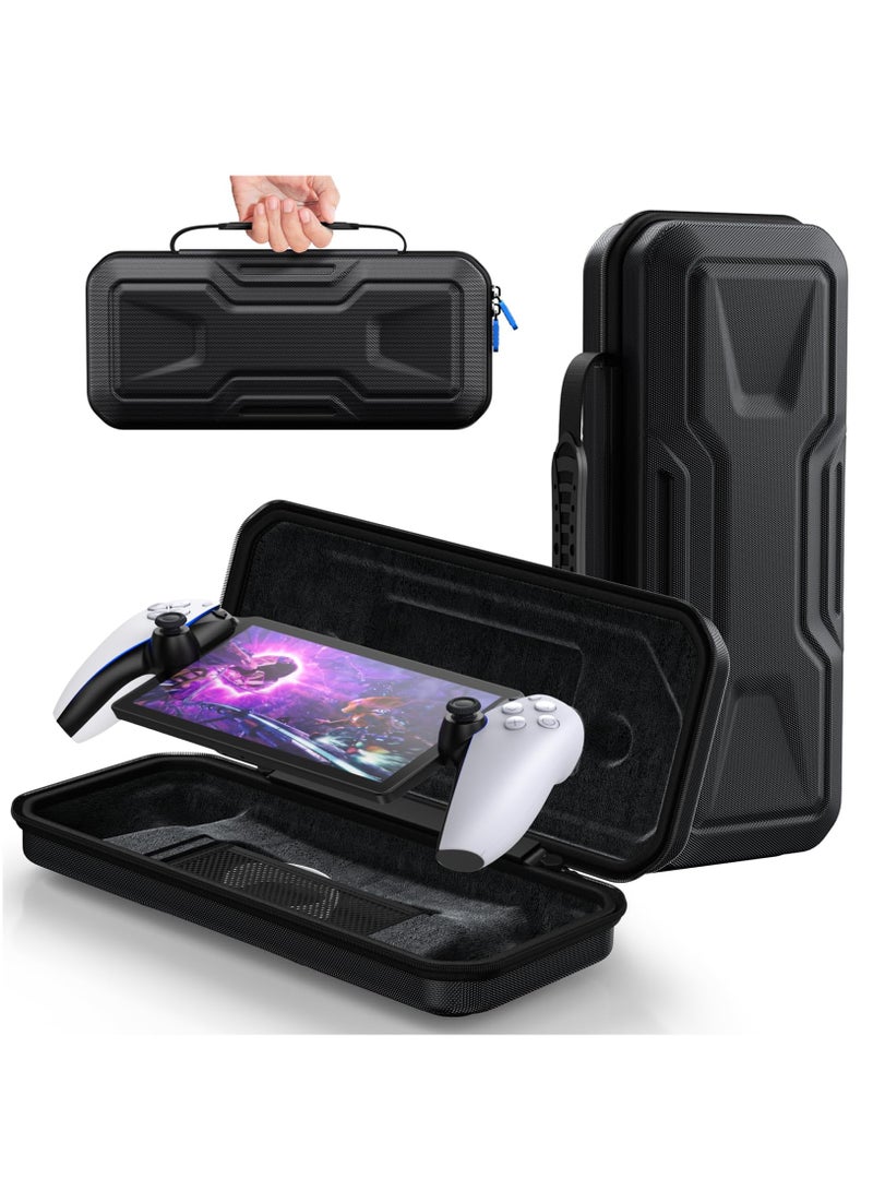 Carrying Case for Playstation Portal Hard Shell Portable Travel Storage Handbag for PS5 Portal Full Protection Handheld Case Accessories for Playstation Portal Remote Player - Black