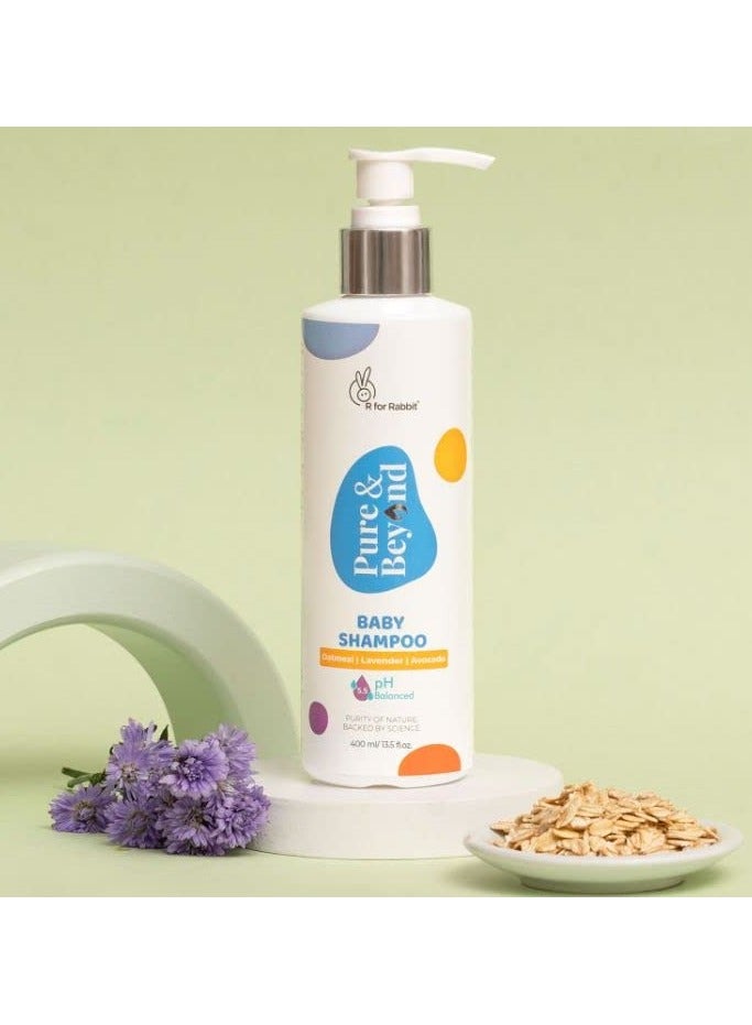 R for Rabbit Baby Shampoo 400 ml Pure and Beyond for Kids No Tears Ph 5.5 Mild and Gentle With Natural oatmeal and Avocado