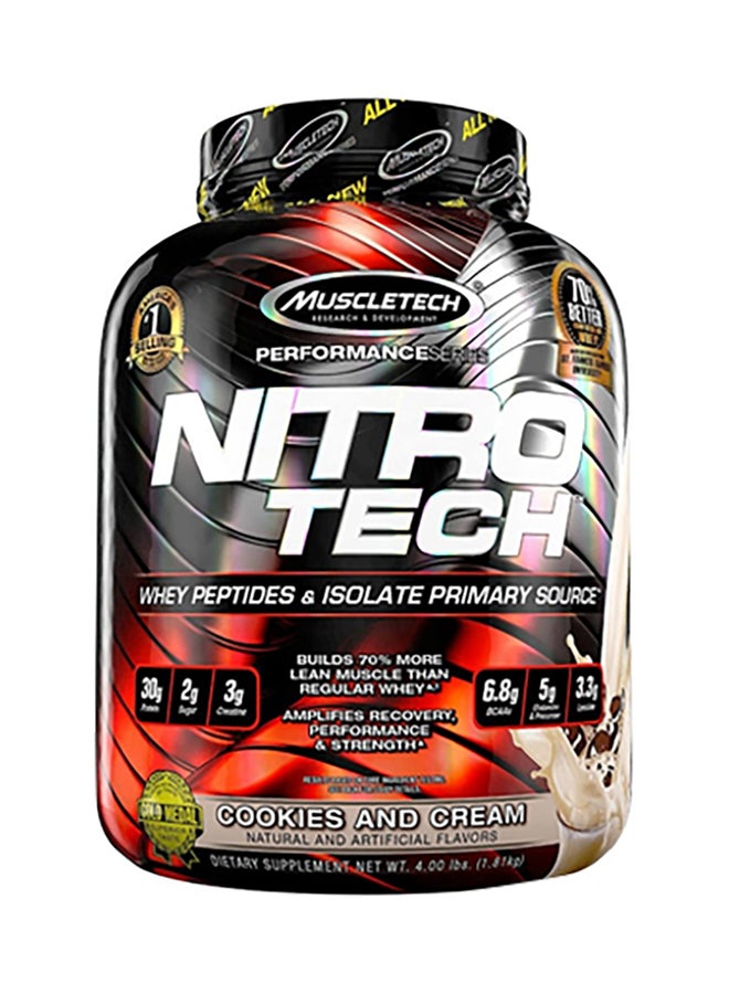 Nitro Tech Whey Peptides Protein - Cookies And Cream - 1.81 Kg