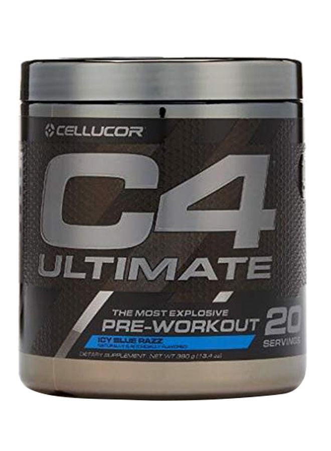 C4 Ultimate Pre-Workout - Icy Blue Razz - 20 Servings
