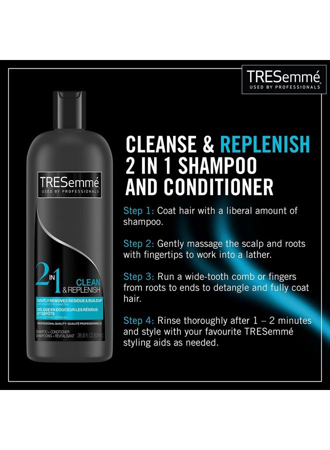 E Shampoo Cleanse & Replenish 2In1 28 Ounce (828Ml) (3 Pack)