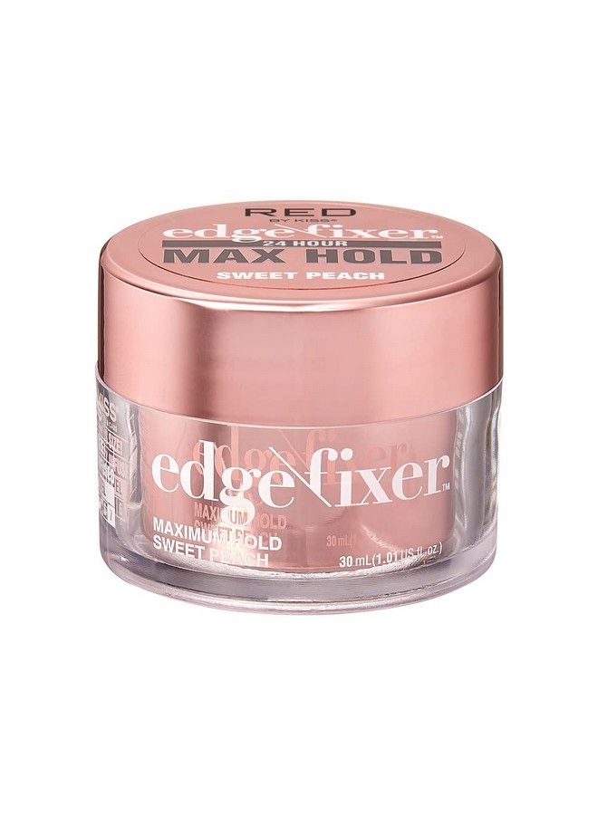 Edge Fixer 24 Hour Maximum Hold Edge Wax No Flaking Biotin B7 Infused Hair Gel 1.01 Fl.Oz (Sweet Peach)