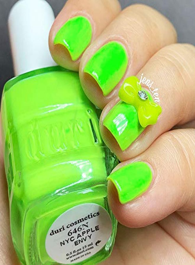 Nail Polish, 646N Nyc Apply Envy, Lime Neon Green, Matte, 0.5 Fl.Oz