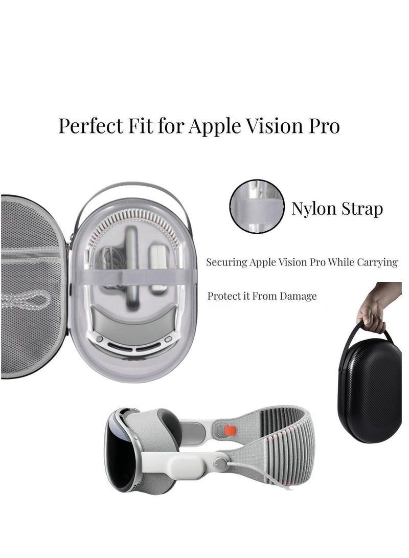 Carrying Case for Apple Vision Pro, Anti-Fall Hard Travel Case for Apple Vision Pro Case Protable Waterproof Storage Bag for Apple Vision Pro Accessories