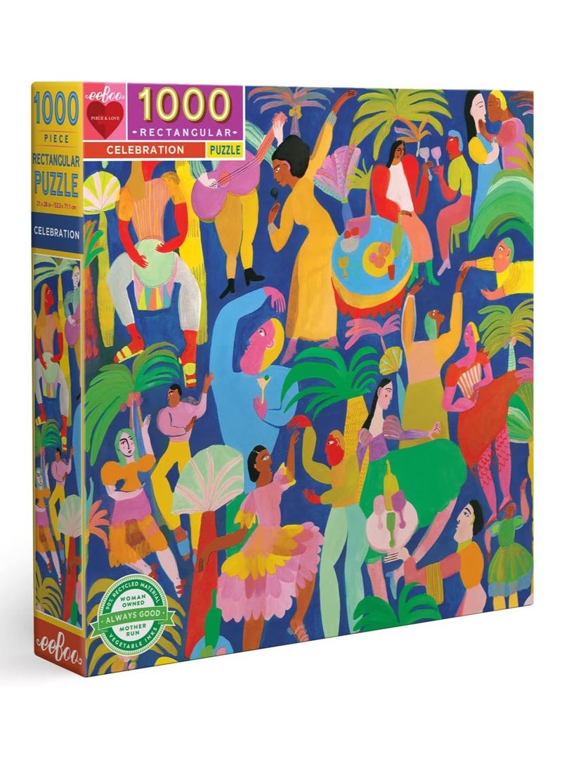 eeBoo Piece and Love Celebration 1000 piece rectangular adult Jigsaw Puzzle