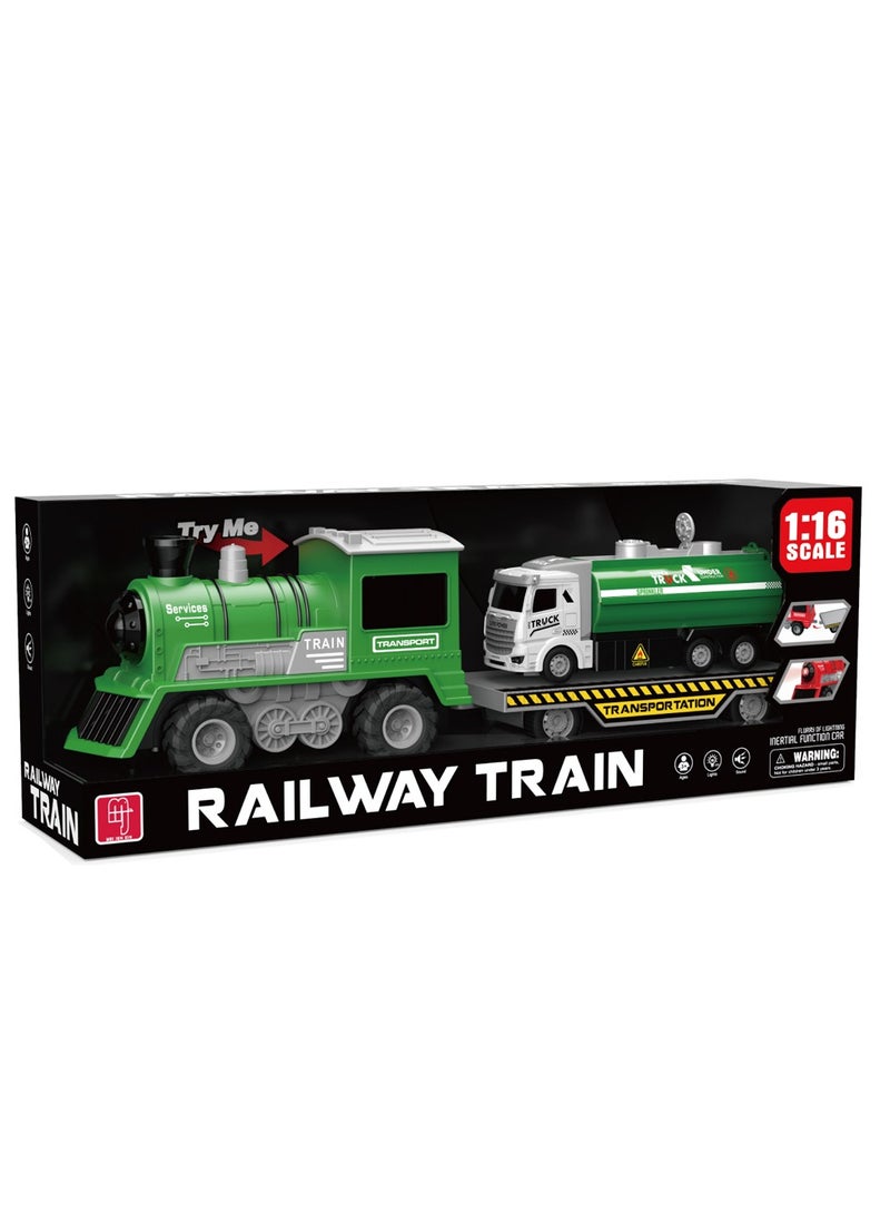 1:16 Scale Light & Music Railway Train – Flurry of Lighting Inertial Function – Green Color