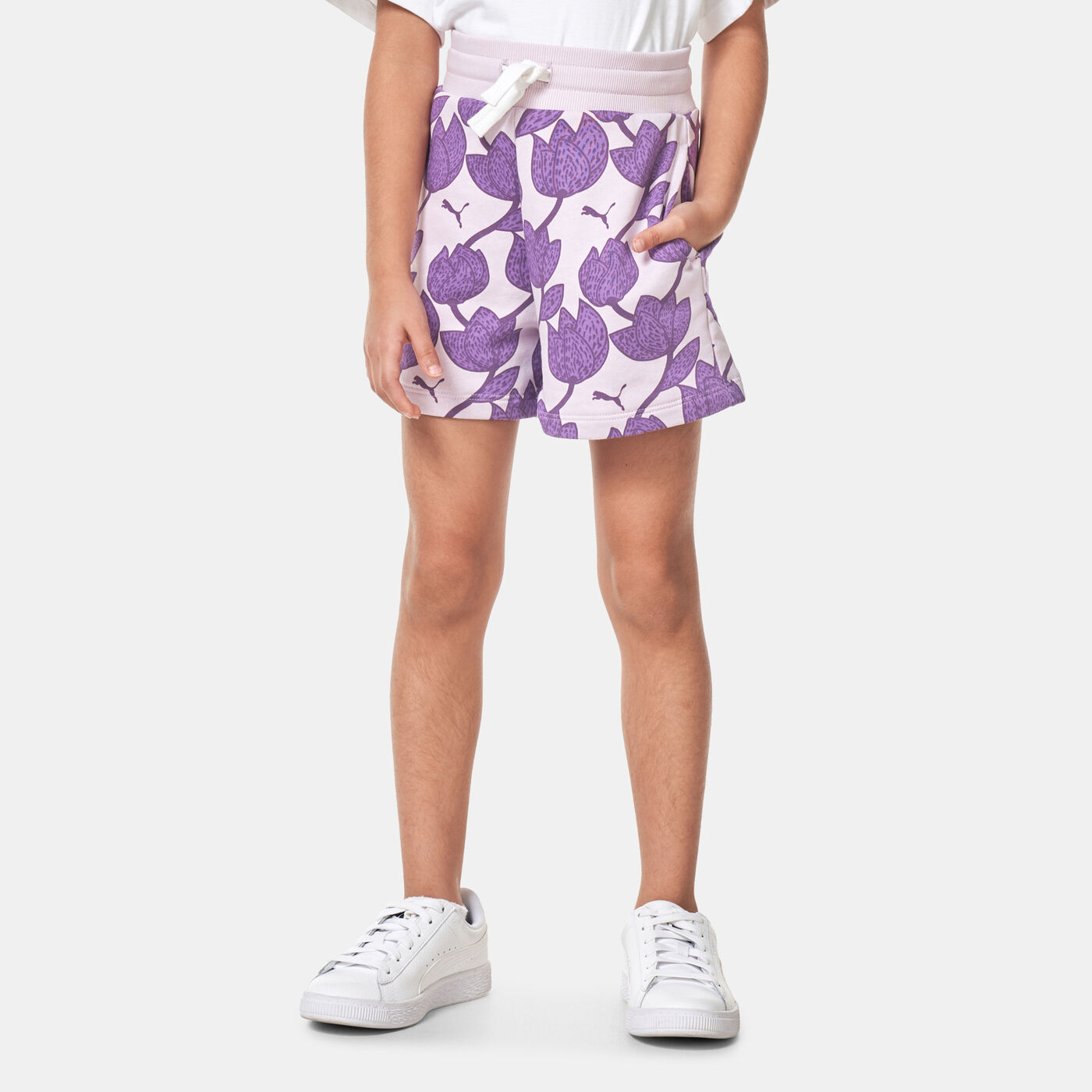 Kids' Essentials+ Blossom All Over Print Shorts