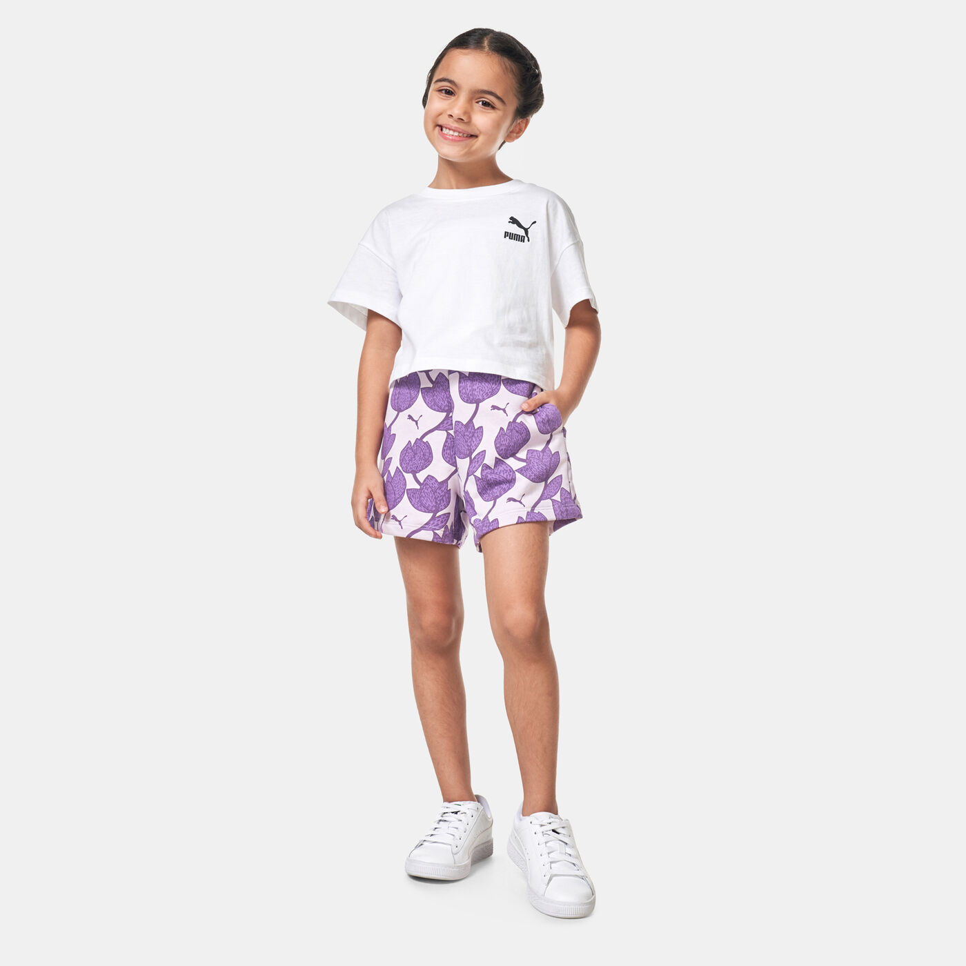 Kids' Essentials+ Blossom All Over Print Shorts