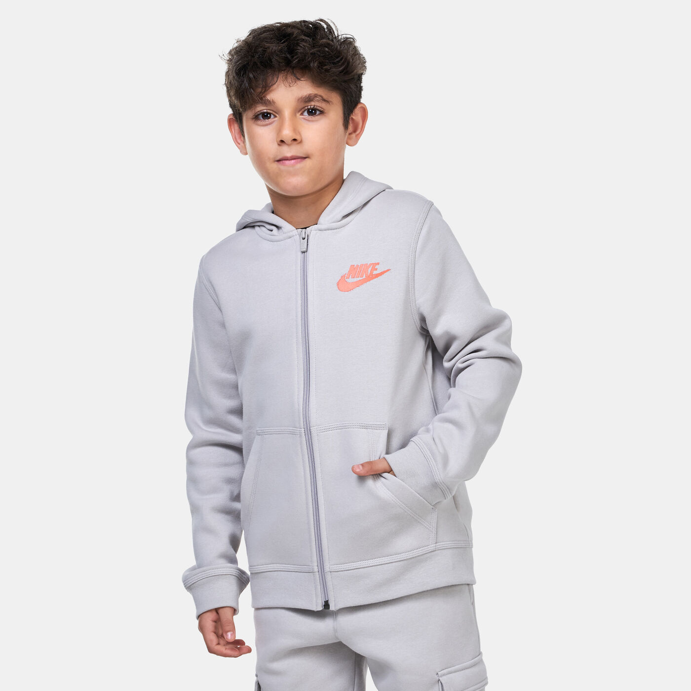 Kids' Sportswear Fleece Graphic Full-Zip Hoodie