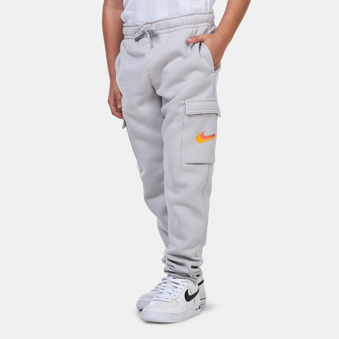 Kids' Sportswear Fleece Graphic Cargo Trousers