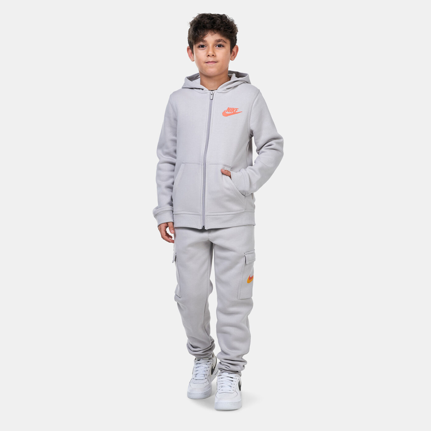 Kids' Sportswear Fleece Graphic Cargo Trousers