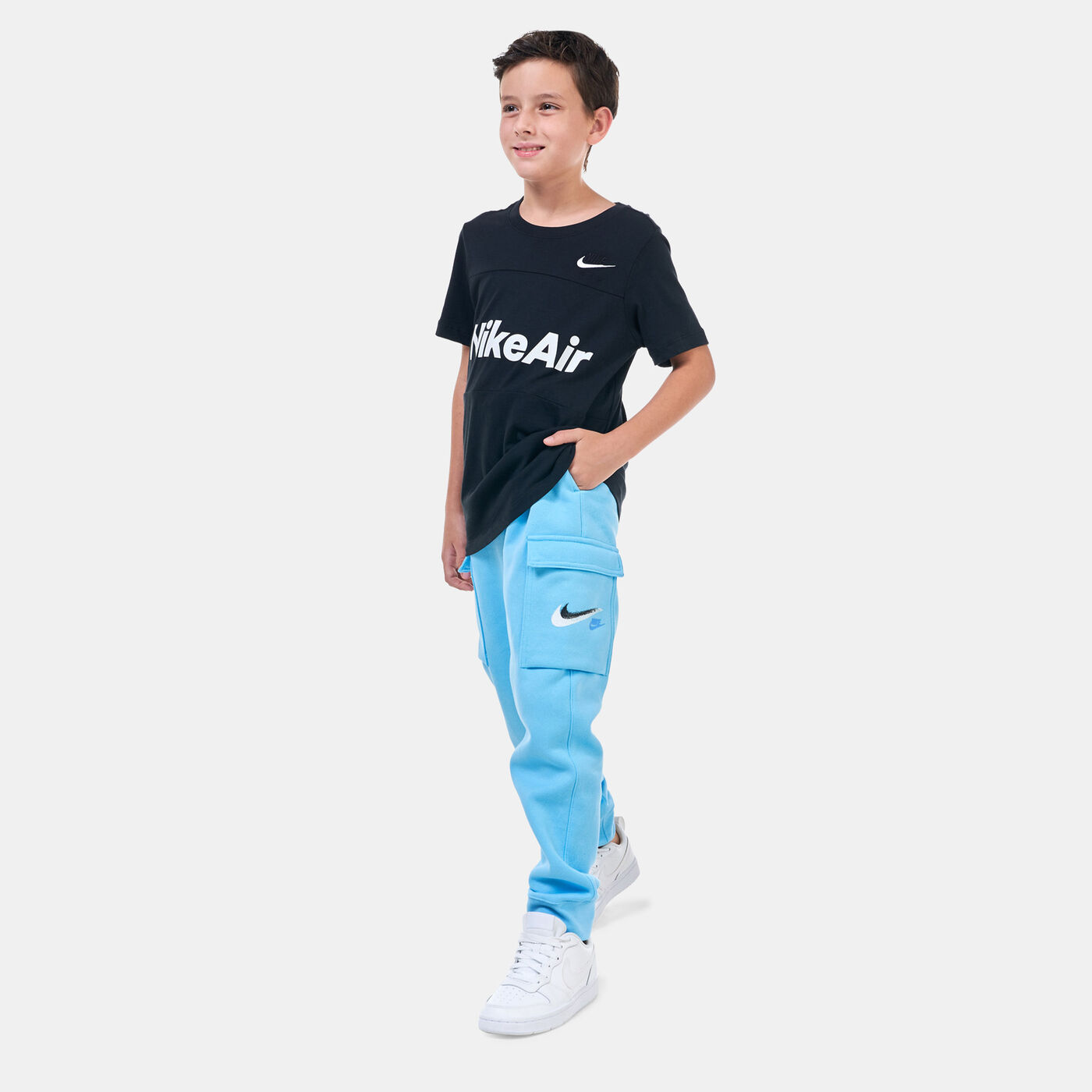 Kids' Sportswear Fleece Graphic Cargo Trousers