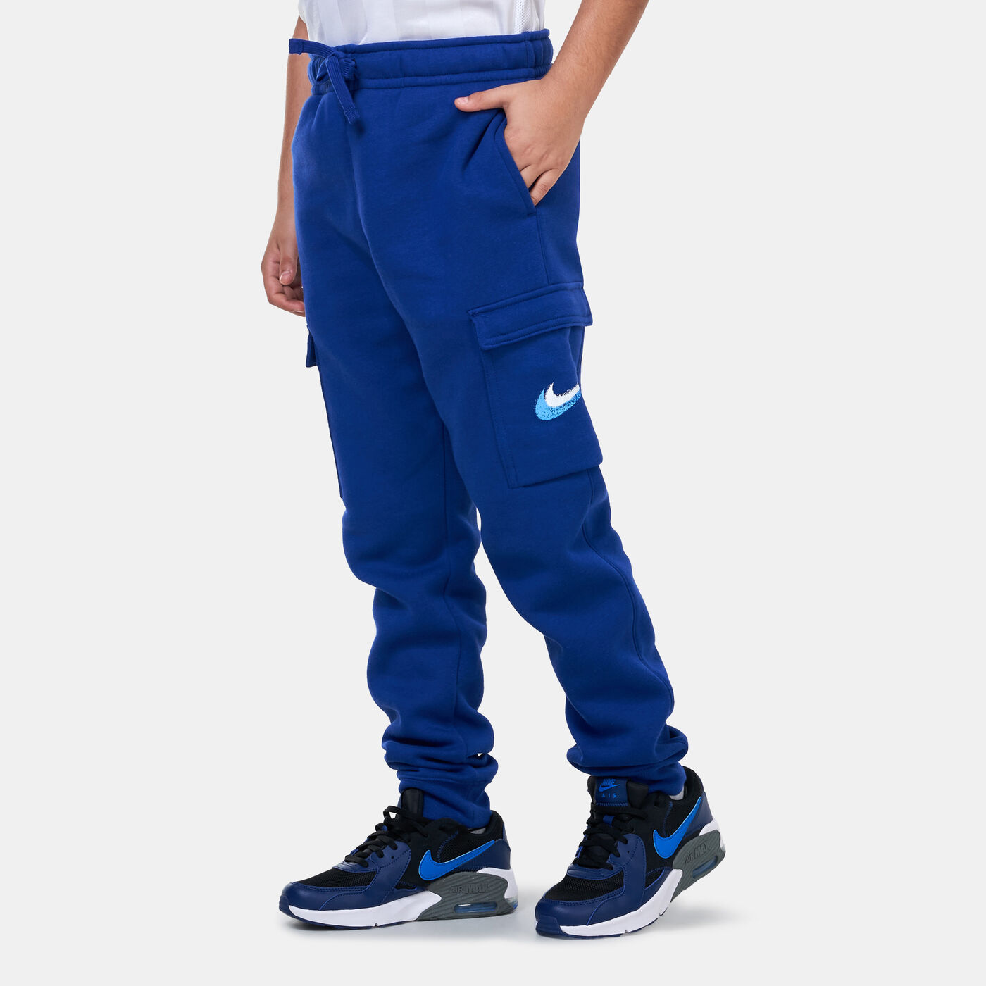 Kids' Sportswear Fleece Graphic Cargo Trousers