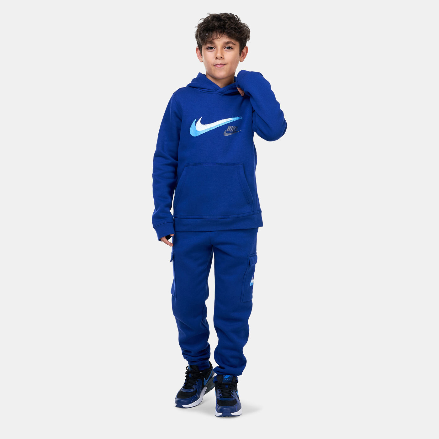 Kids' Sportswear Fleece Graphic Cargo Trousers