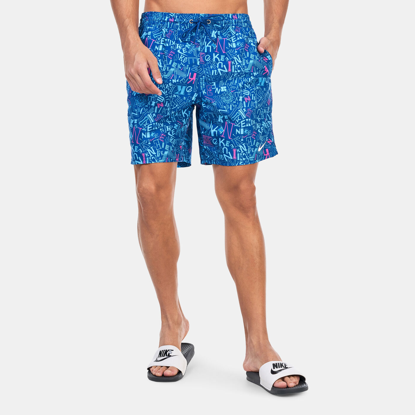 Men's Wordmark Printed Volley Swimming Shorts