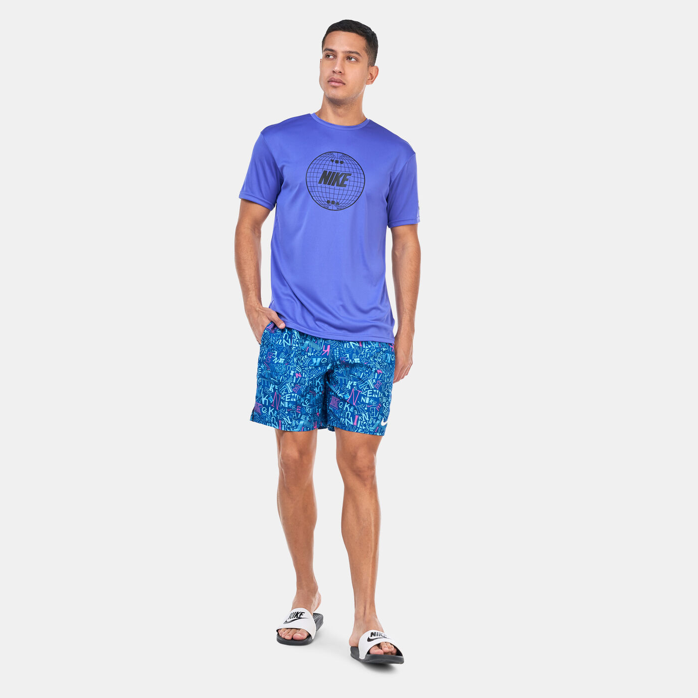 Men's Wordmark Printed Volley Swimming Shorts