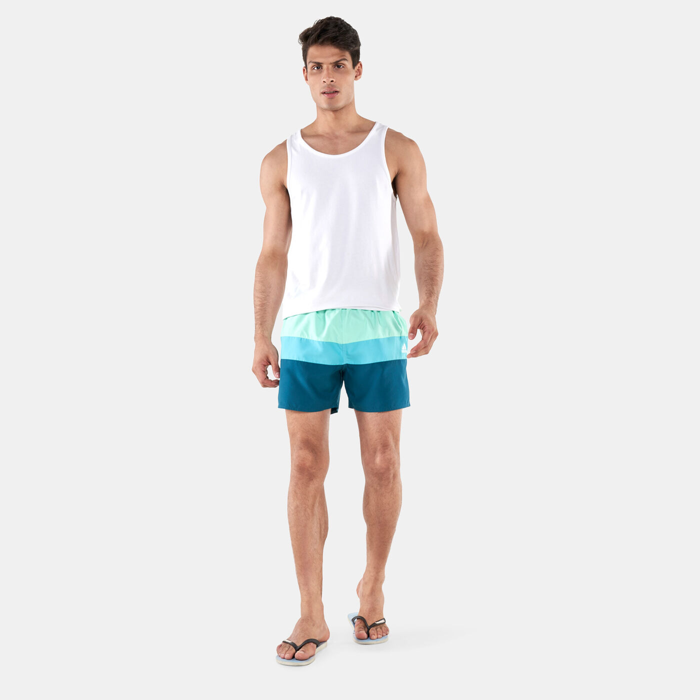 Men's Short-Length Colourblock Swimming Shorts