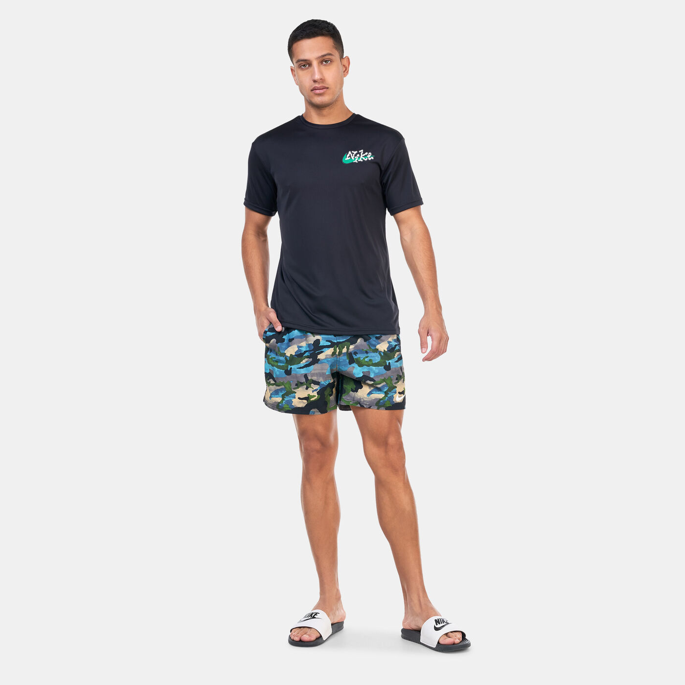 Men's Printed Hydroguard Swimming T-Shirt