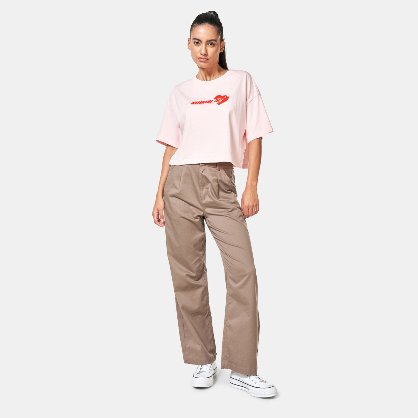 Women's Y2K Heart Cropped T-Shirt