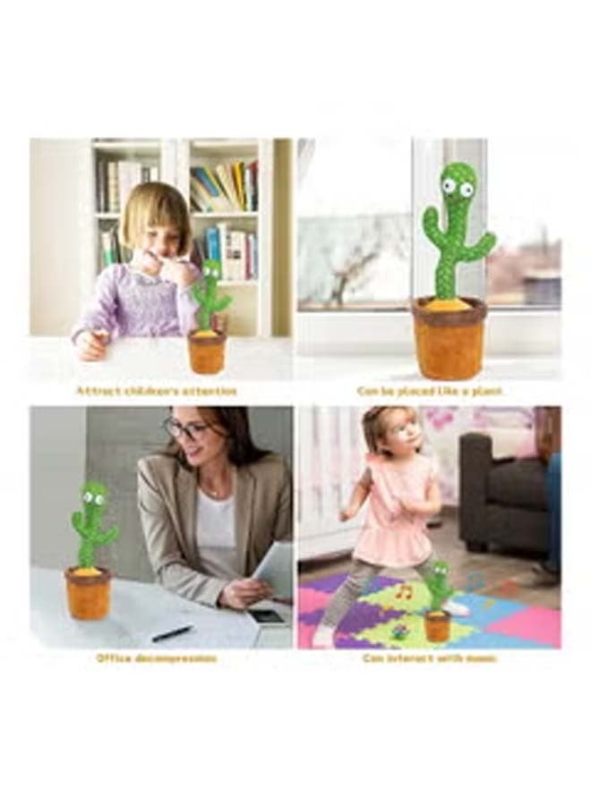 2-Piece Electric Dancing Cactus Plant Toys 33cm
