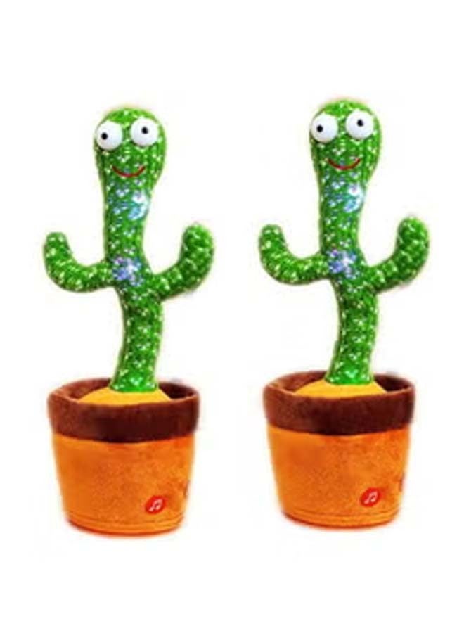 2-Piece Electric Dancing Cactus Plant Toys 33cm