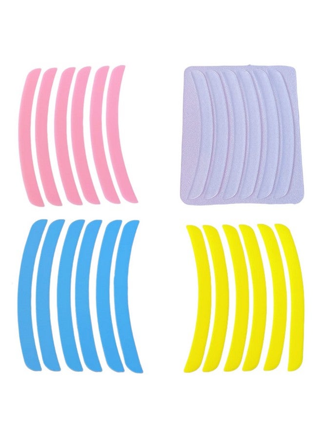 Silicone Ribbon Lash Lift Ribbons Reusable Eyelash Perm Stripe Cover Lamilamination Eyelash Lifting Compensator 12 Pairs Tapes Set Eyelashes On The Lash Perm Shield Rod Firmly Neon Colors