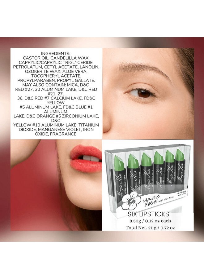 Lipstick Set Aloe Vera Color Changing Green