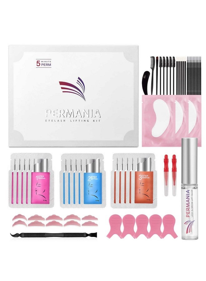 Lash Lift Kit Permania Eyelash Perm Kit Professional Eyelash Curling Lash Extension Set Brow Lamination Kit All In One Suitable For Salon And Home Use Long Lasting 6 Weeks