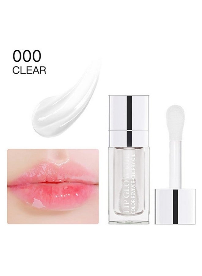Hydrating Lip Glow Oil Moisturizing Lip Glow Oil Nourishing Glossy Transparent Lip Oil Plumping Lip Oil Lip Balm Nonsticky Tinted Toot Lip Balm For Lip Care (Clear) 0.2 Oz