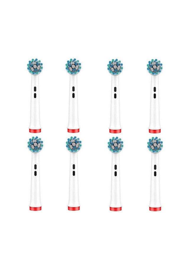 8Pcs Replacement Brush Heads Compatible With Oral B Electric Toothbrush Angled Bristles For Deeper Plaque Removal