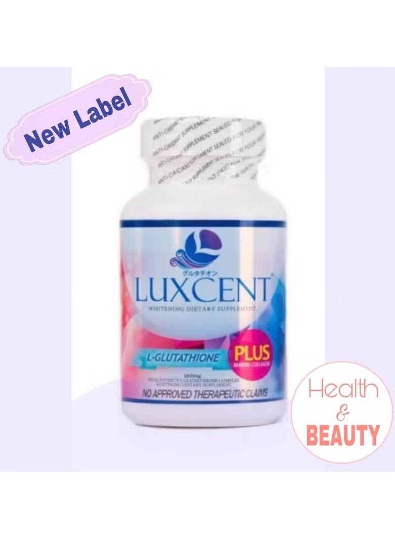 Luxcent Glutathione Capsules, Anti-Aging, Anti-Stress Formula for Skin Whitenin, 60 Capsules of Radiance and Wellness