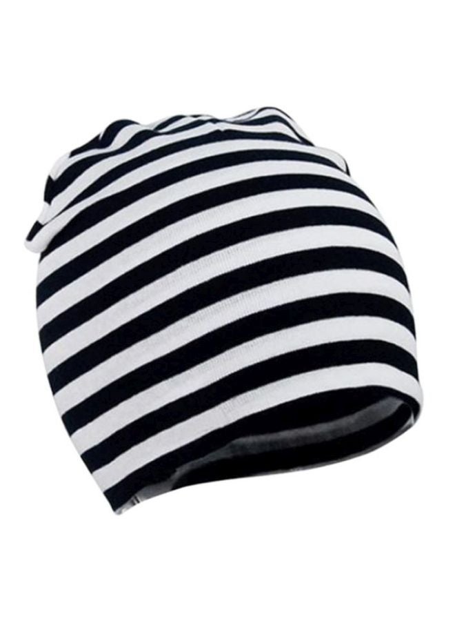 Double Layers Photo Prop Beanie White/Black