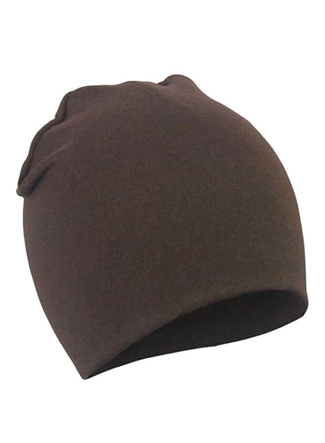 Double Layers Photo Prop Beanie Brown