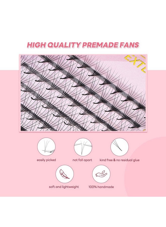 Premade Fans Eyelash Extension Volume Premade Fans Lash Extensions Short Stem Premade Volume Eyelash Extensions 0.07 Pre Made Lash Fans C D Curl 815 Mix 3D16D