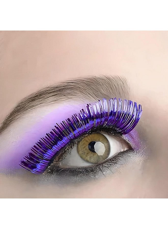 Purple Tinsel Eyelashes1 Pair (12 X 1)Lightweight & Easy To Apply Selfadhesive Lashesperfect Costume Accessory