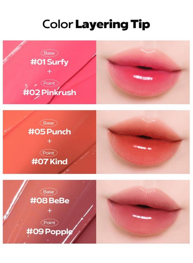 Flow Wave Lip Tintvegan Glassy Lip Gloss Lightweight & Longlasting Plantderived Oil Moisturizer (01 Surfy)