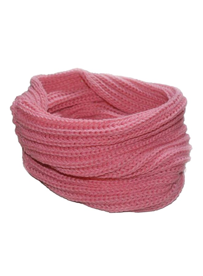 Knitted Cable Scarf Pink